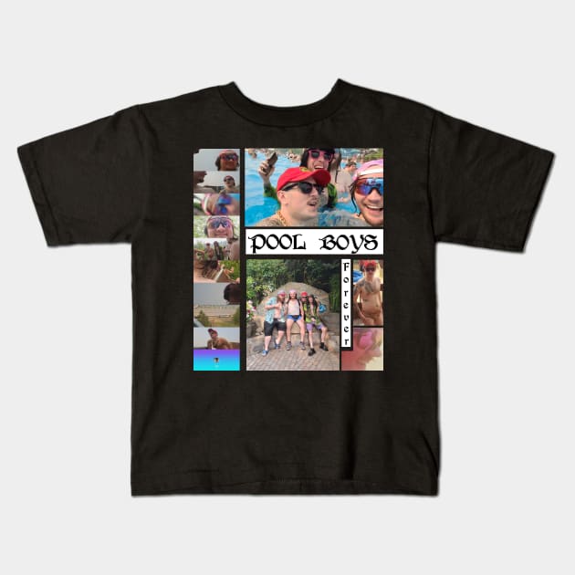 Pool Boys Collage Kids T-Shirt by PoolBoysApparel